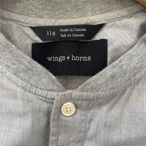 Wings + Horns Light Gray Casual Shirt